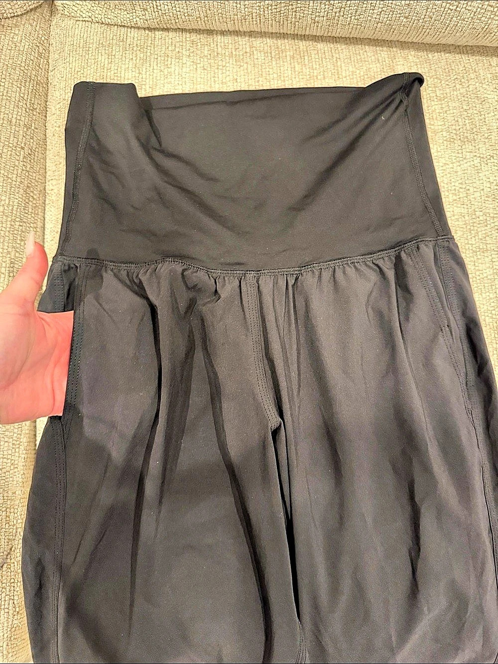 lululemon Black Fold over side slit Jogger Pants - Picture 4 of 4